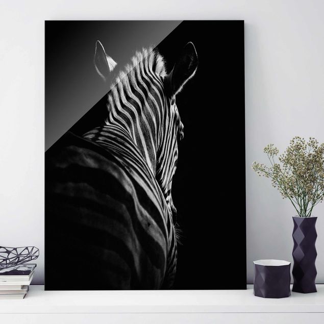 Dekoracja do kuchni Sylwetka zebry ciemnej
