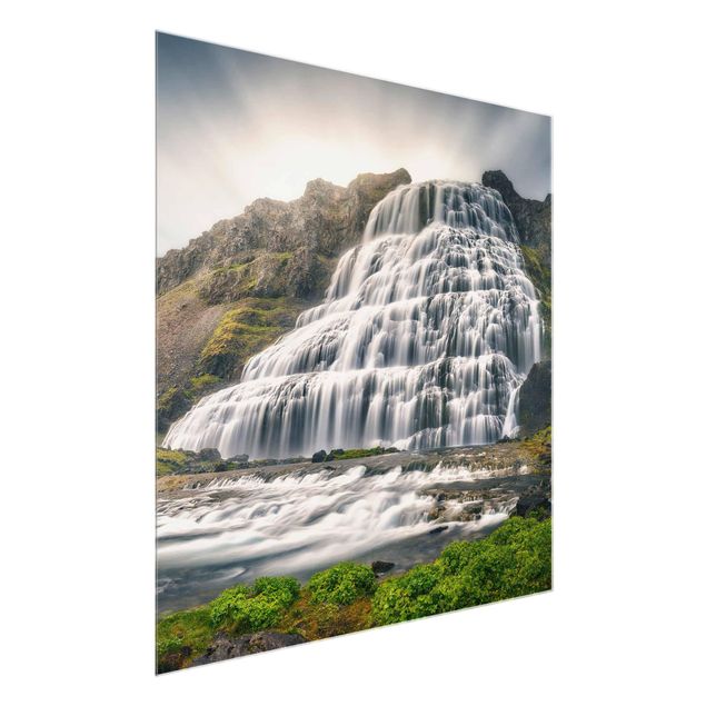 Obrazy na szkle wodospad Wodospad Dynjandi