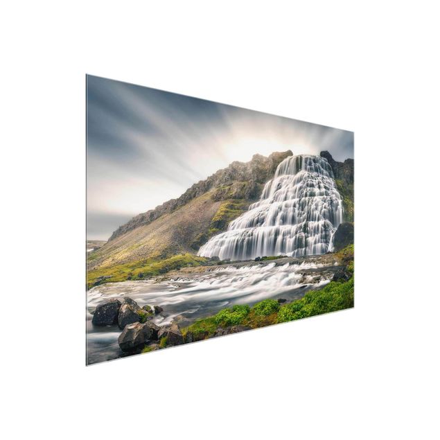 Obrazy na szkle wodospad Wodospad Dynjandi