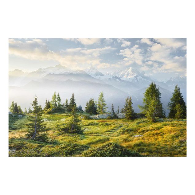 Obrazy na szkle krajobraz Émosson Valais Szwajcaria