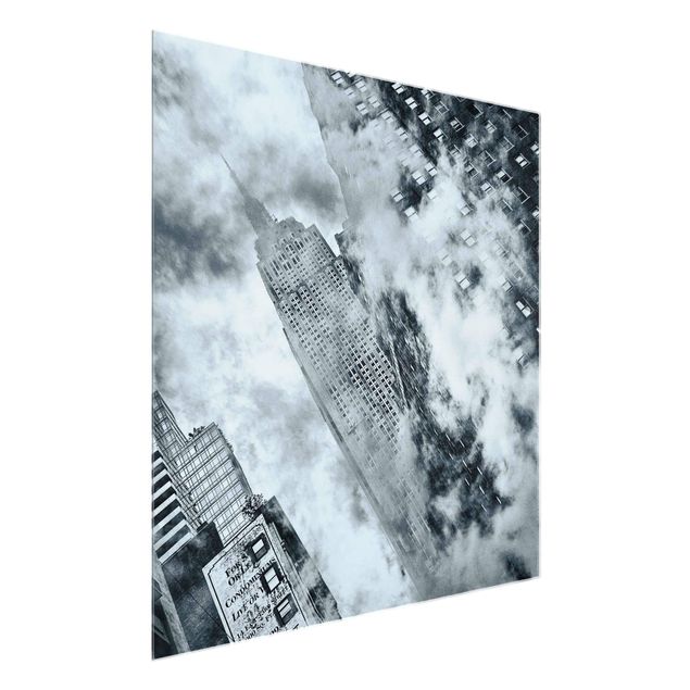 Obrazy na szkle kwadrat Facada Empire State Building