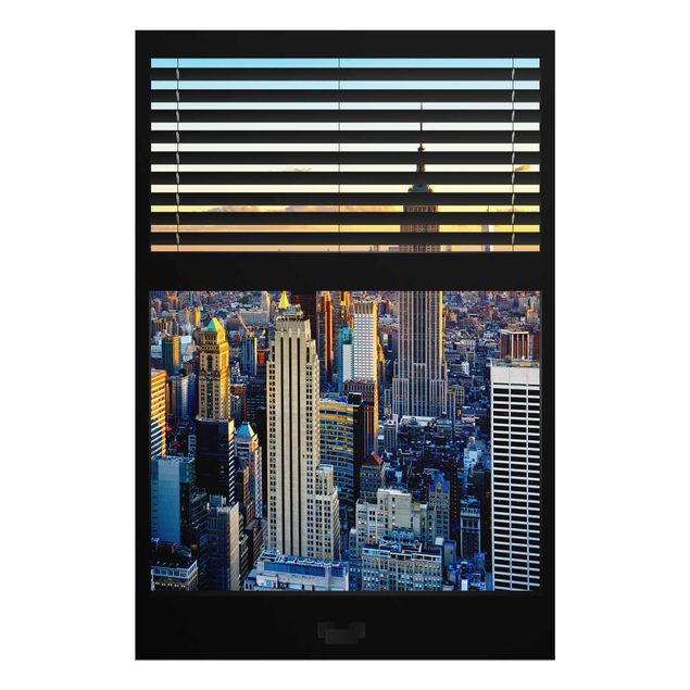 Obrazy do salonu Żaluzje widokowe na okna - SuNr ise New York