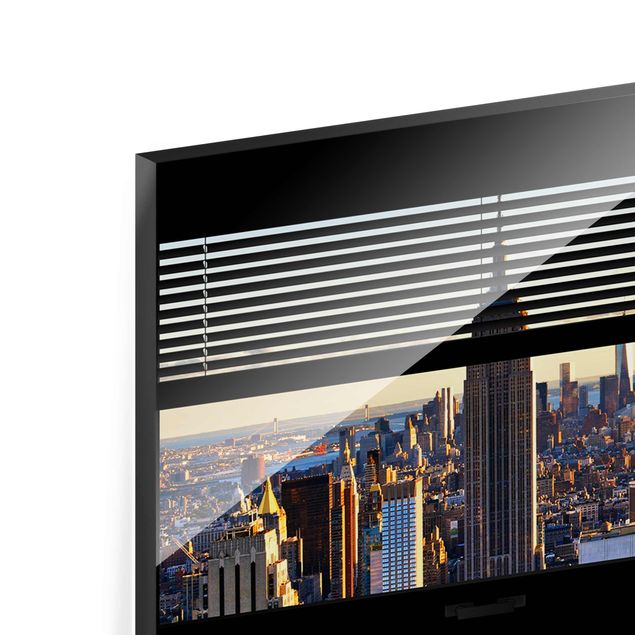 Obrazy na szkle artyści Żaluzje widokowe na okna - Manhattan Evening Mood