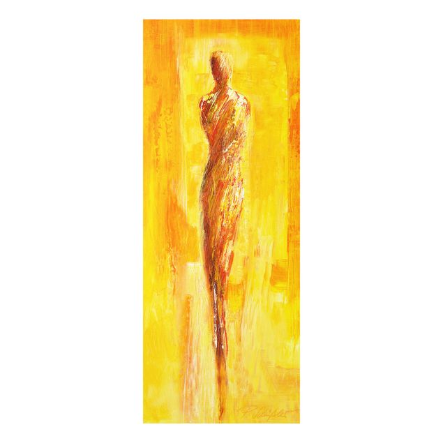 Obrazy na szkle abstrakcja Petra Schüßler - Figurka w kolorze żółtym