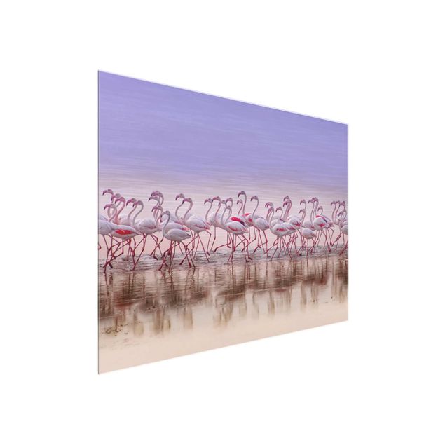 Obrazy do salonu Przyjęcie pod Flamingo
