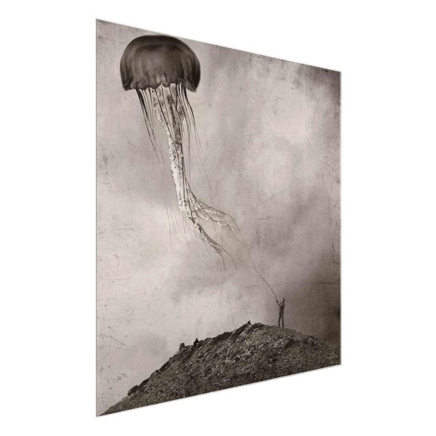 Obrazy do salonu nowoczesne Latająca Meduza