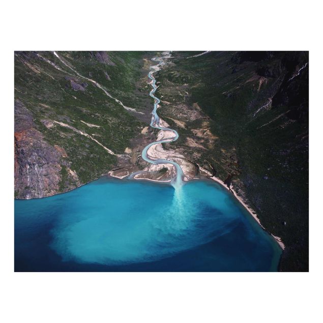 Obrazy do salonu nowoczesne Rzeka na Grenlandii