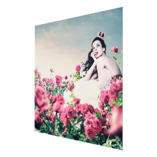 Obrazy nowoczesne Kobieta na polu róż
