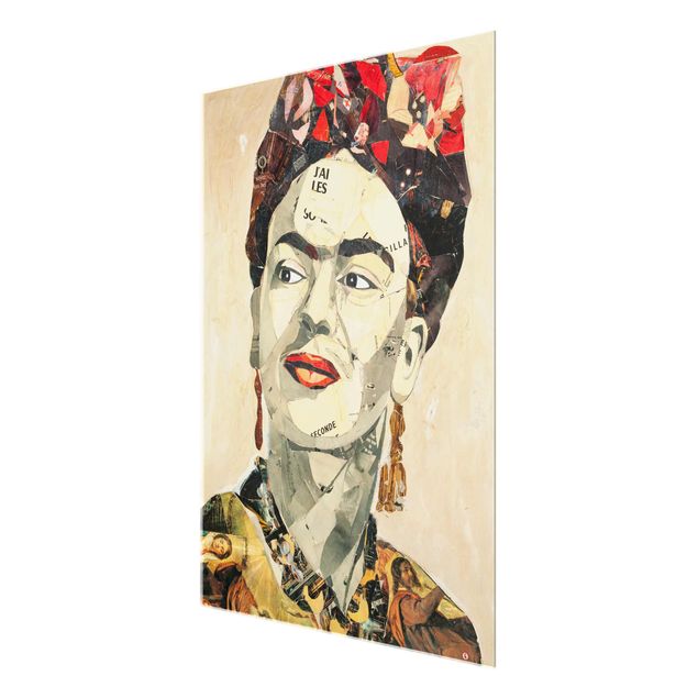 Obrazy na szkle artyści Frida Kahlo - kolaż Nr 2