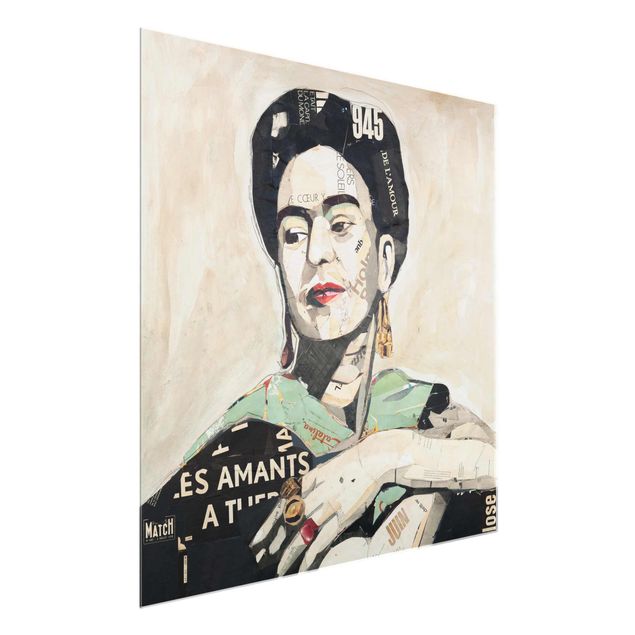 Nowoczesne obrazy do salonu Frida Kahlo - kolaż Nr 4