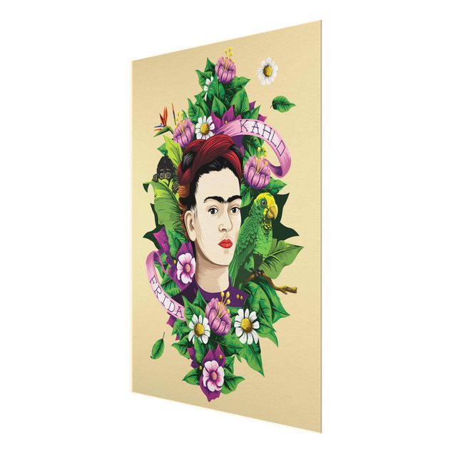 Obrazy nowoczesne Frida Kahlo - Frida, małpa i papuga