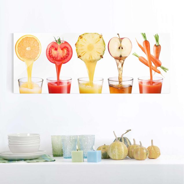 Obraz z owoców i warzyw Świeżo tłoczone