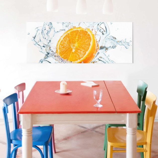 Obrazy na szkle panorama Świeża pomarańcza
