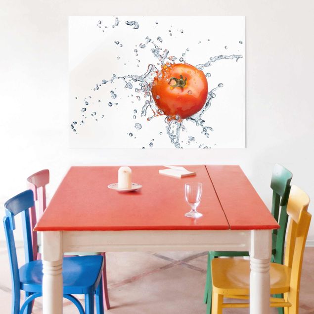 Obrazy na szkle poziomy Świeży pomidor