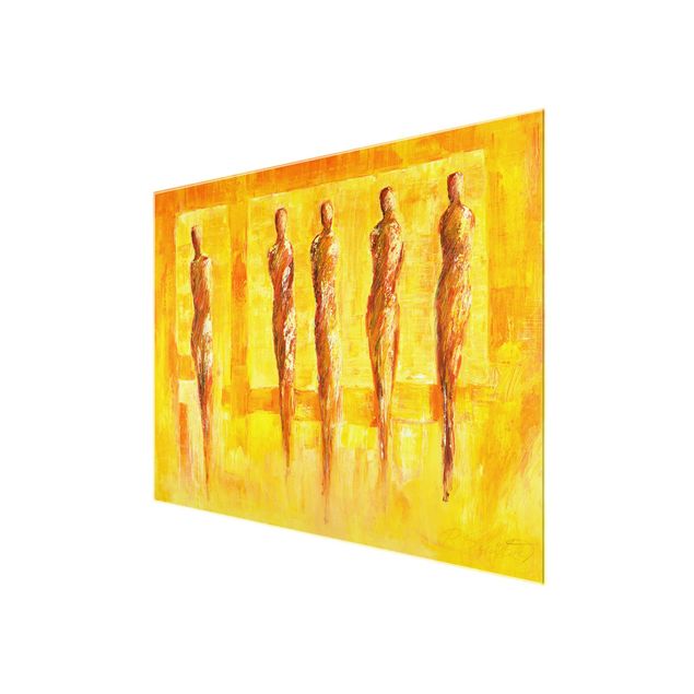 Obrazy nowoczesny Petra Schüßler - Pięć postaci w żółci