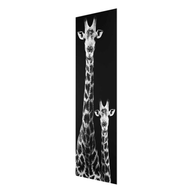 Obrazy do salonu Żyrafa Duet czarno-biały