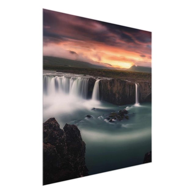 Obrazy na szkle wodospad Wodospad Goðafoss na Islandii