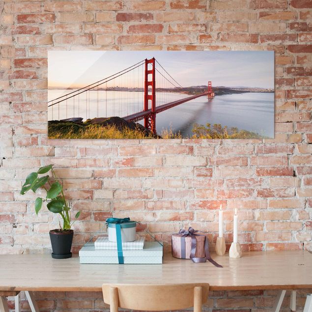 Obrazy na szkle panorama Most Złotoen Gate w San Francisco