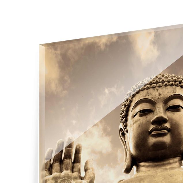 Retro obrazy Wielki Budda Sepia