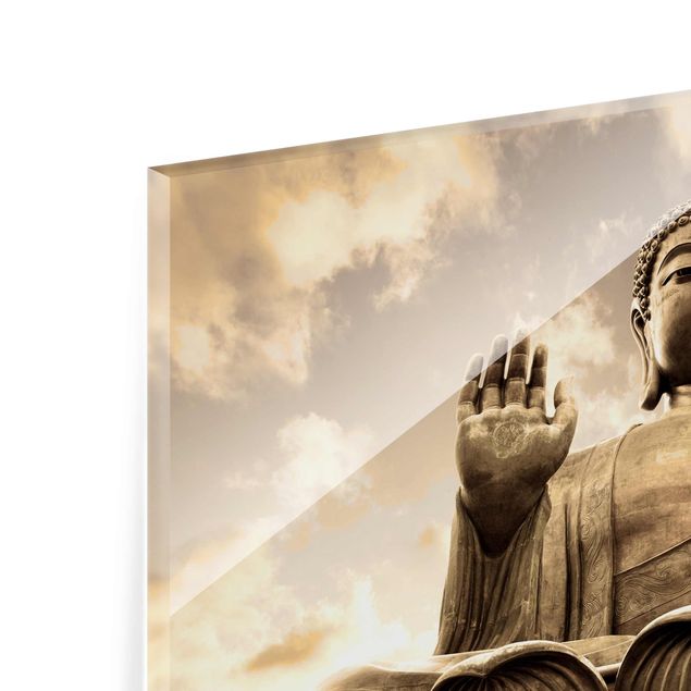 Retro obrazy Wielki Budda Sepia