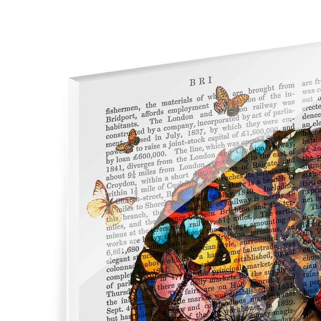Obrazy nowoczesny Czarne czytanie - Czaszki motyli