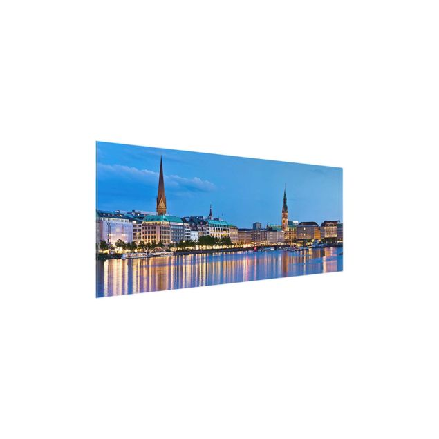 Obrazy na szkle panorama panorama Hamburga