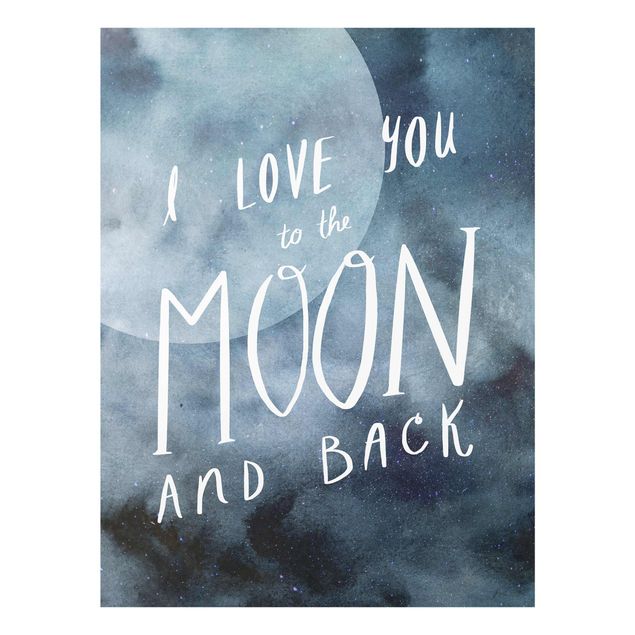 Nowoczesne obrazy Miłość niebieska - Księżyc