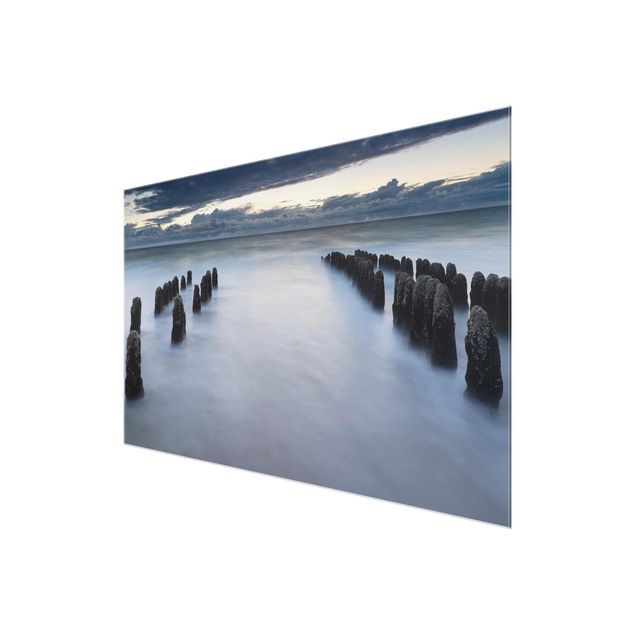 Obrazy z morzem Drewniane groty na Morzu Północnym na wyspie Sylt