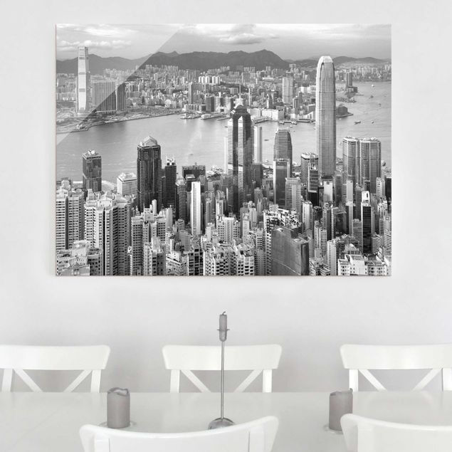 Obrazy na szkle architektura i horyzont Hongkong