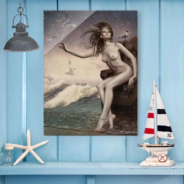 Obrazy na szkle portret W surfingu
