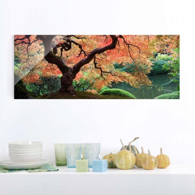Obrazy na szkle panorama Ogród japoński