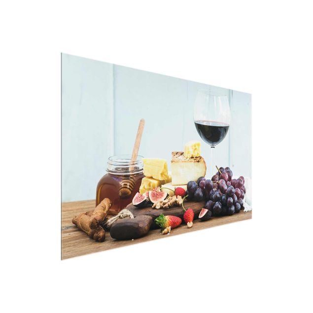 Obrazy na ścianę Ser i wino