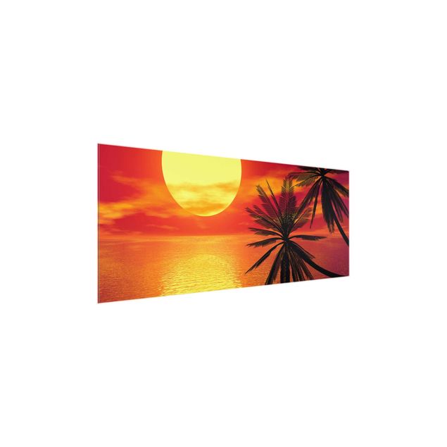 Obrazy na szkle krajobraz Zachód słońca na Karaibach