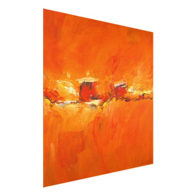 Obrazy do salonu nowoczesne Petra Schüßler - Kompozycja w kolorze pomarańczowym