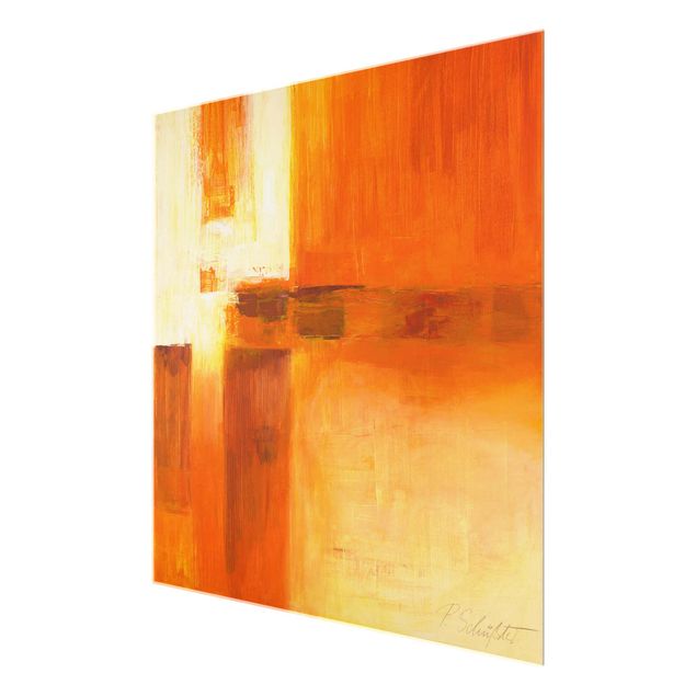 Obrazy nowoczesny Petra Schüßler - Kompozycja w kolorach pomarańczowym i brązowym 01