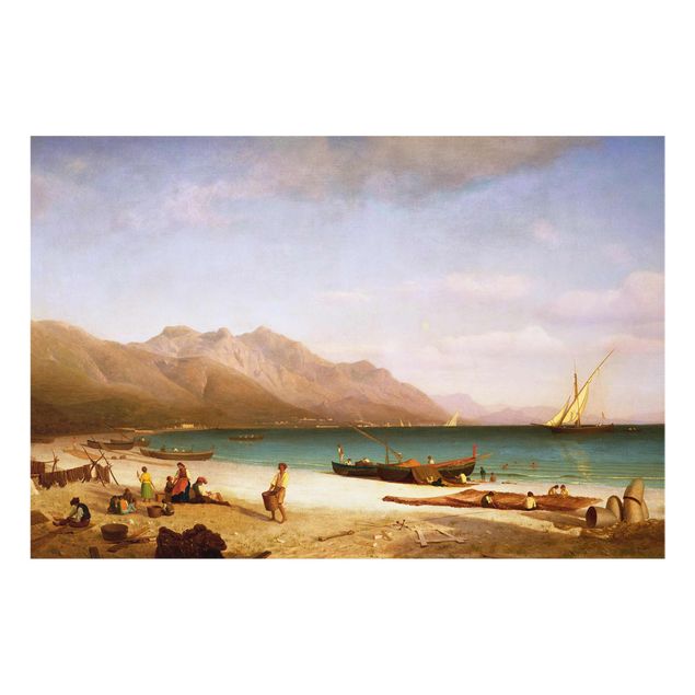 Obrazy na szkle artyści Albert Bierstadt - Zatoka Salerno