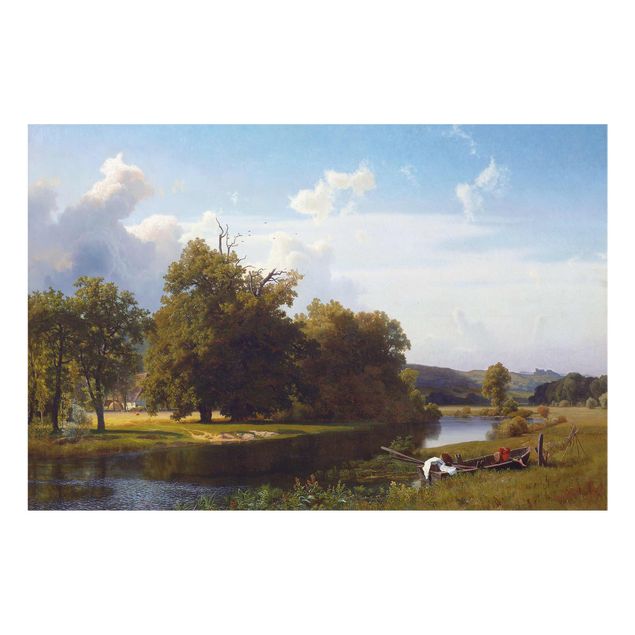 Obrazy na szkle krajobraz Albert Bierstadt - Krajobraz rzeczny
