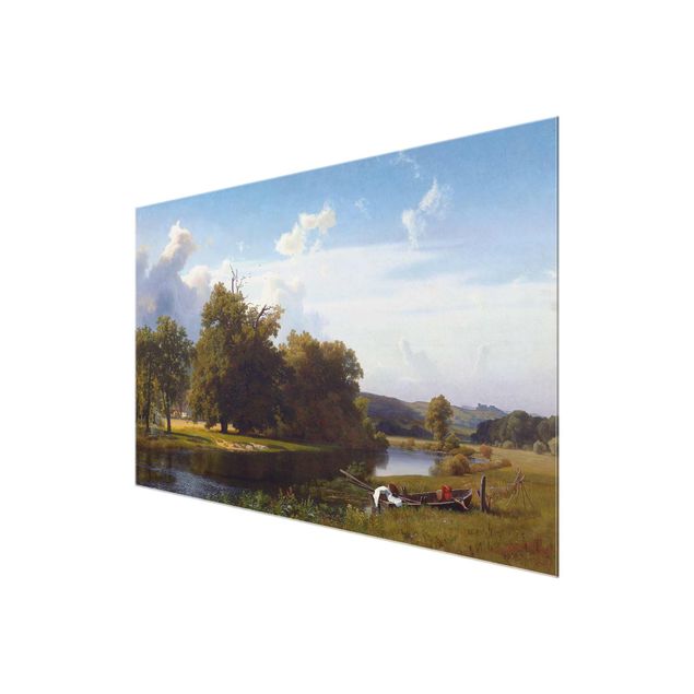 Nowoczesne obrazy do salonu Albert Bierstadt - Krajobraz rzeczny