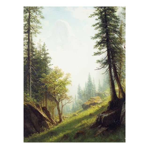 Obrazy na szkle krajobraz Albert Bierstadt - W Alpach Berneńskich
