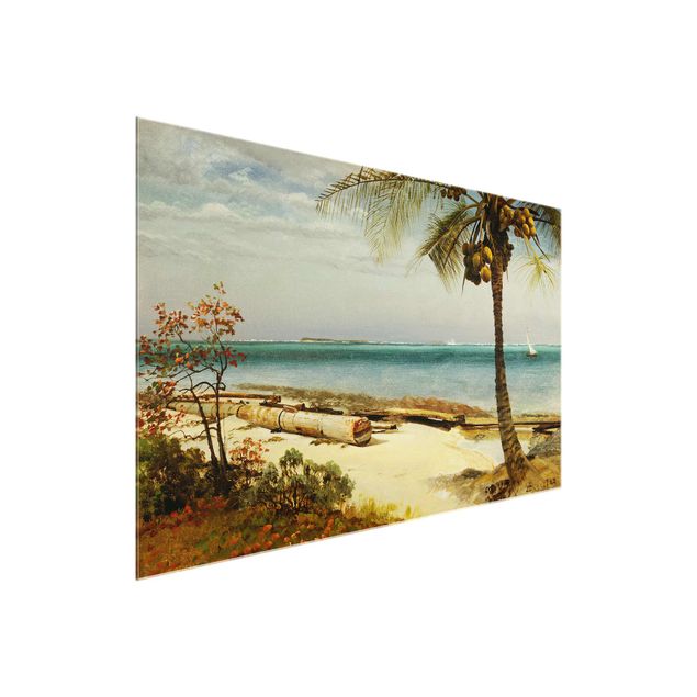 Obrazy na szkle artyści Albert Bierstadt - Wybrzeże w tropikach