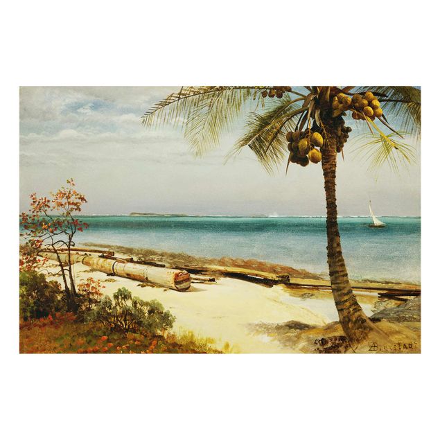 Obrazy na szkle wybrzeże Albert Bierstadt - Wybrzeże w tropikach