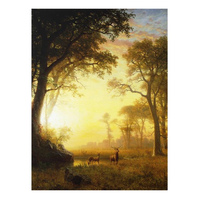 Obrazy na szkle krajobraz Albert Bierstadt - Słoneczna polana
