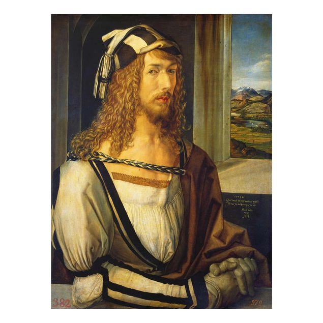 Obrazy nowoczesny Albrecht Dürer - Autoportret z pejzażem