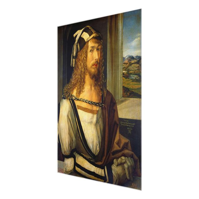 Obrazy portret Albrecht Dürer - Autoportret z pejzażem