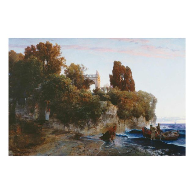 Obrazy na szkle krajobraz Arnold Böcklin - Zamek nad morzem