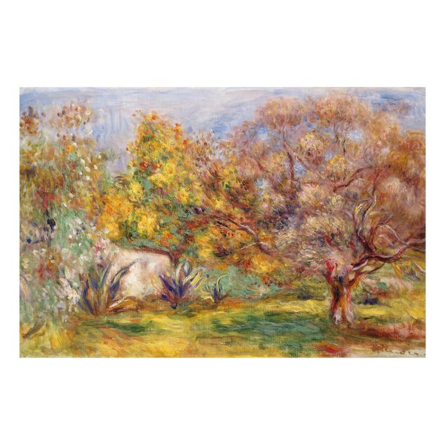 Obrazy na szkle krajobraz Auguste Renoir - Ogród z drzewami oliwnymi