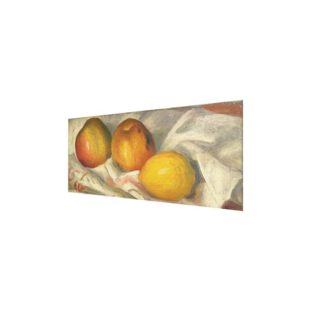 Żółty obraz Auguste Renoir - Jabłka i cytryna