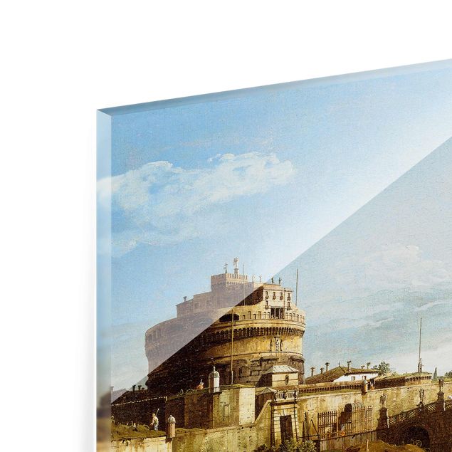 Obrazy na szkle artyści Bernardo Bellotto - widok na Rzym od strony zachodniej