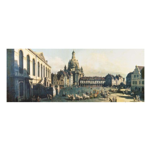 Obrazy na szkle panorama Bernardo Bellotto - Nowy Rynek w Dreźnie