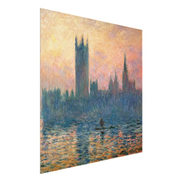 Obrazy impresjonizm Claude Monet - Zachód słońca w Londynie